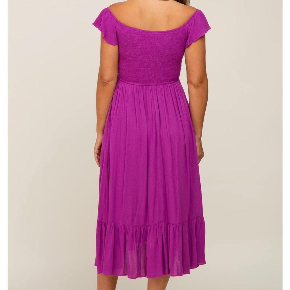 Worn once magenta Midi dress very good condition. Very cute for summer/spring